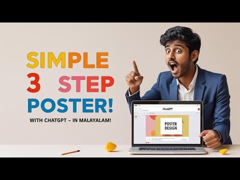 3 Step poster designing with ChatGPT in Malayalam